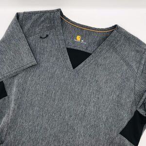 Carhartt Scrub Top Force Cross Gray Nurses Workwear Cute Classic Womens Size M